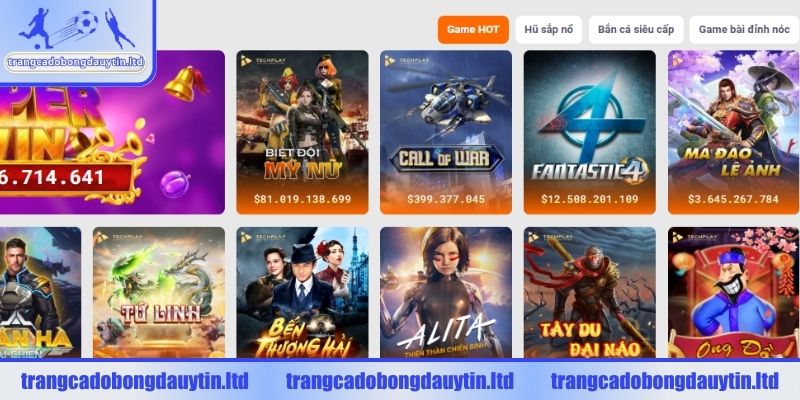 Các sảnh game nổi bật tại nhà cái Xibet